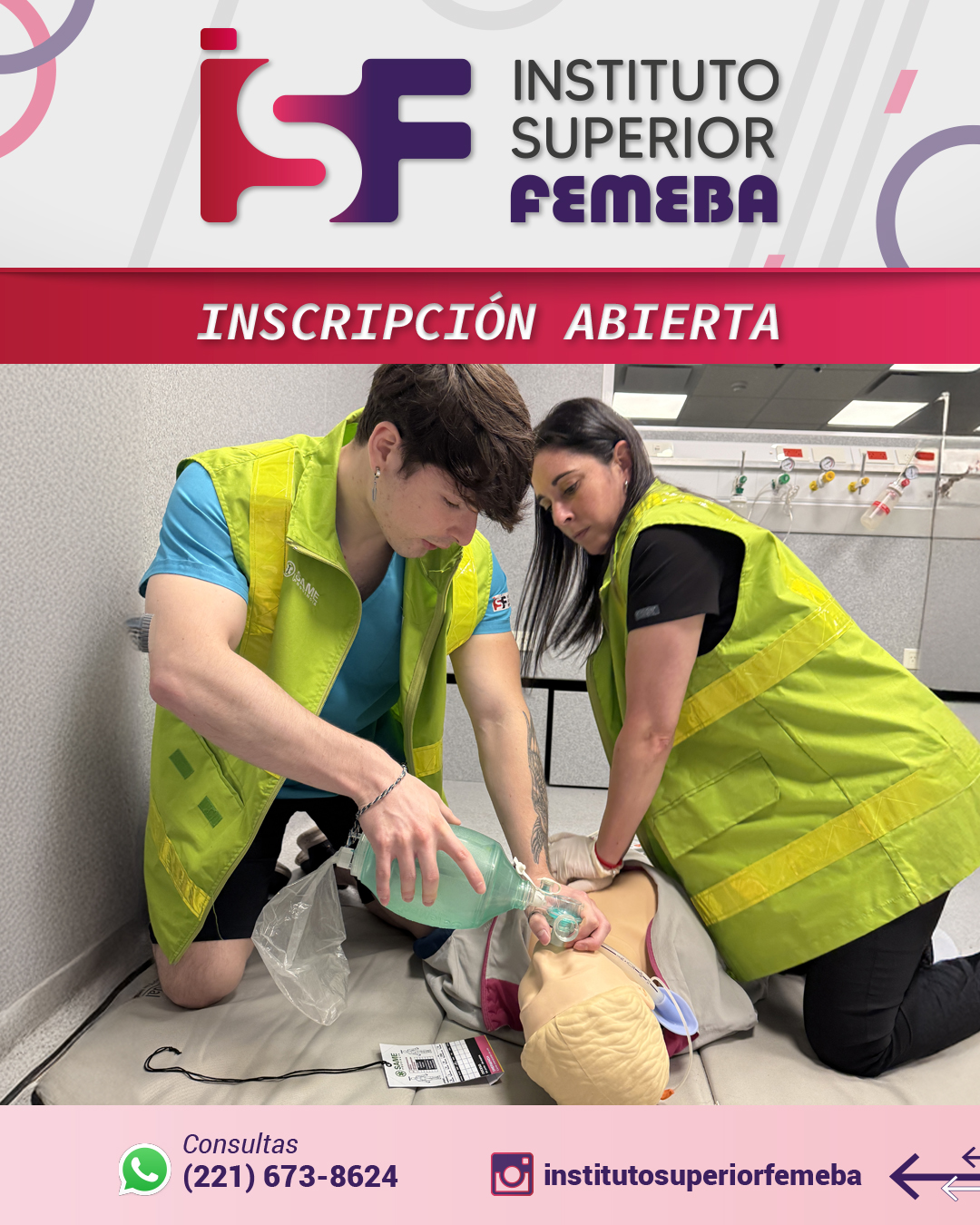 ¡Estudiá en el Instituto Superior FEMEBA! Te preparamos para una salida laboral rápida y real